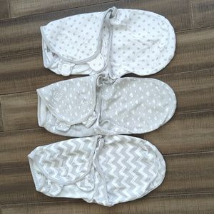 SwaddleMe Unisex Small/Medium Velcro Sleep Sack Swaddle Grey